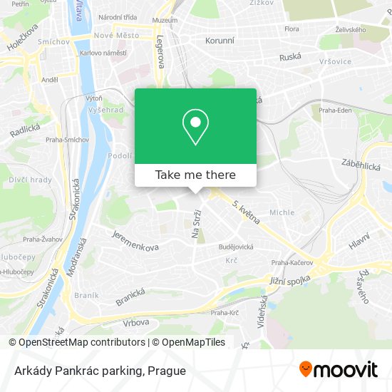 Arkády Pankrác parking map