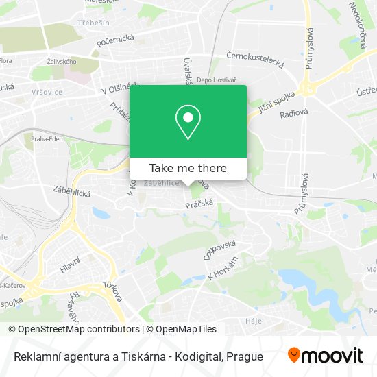 Reklamní agentura a Tiskárna - Kodigital map