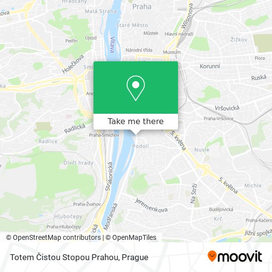 Totem Čistou Stopou Prahou map