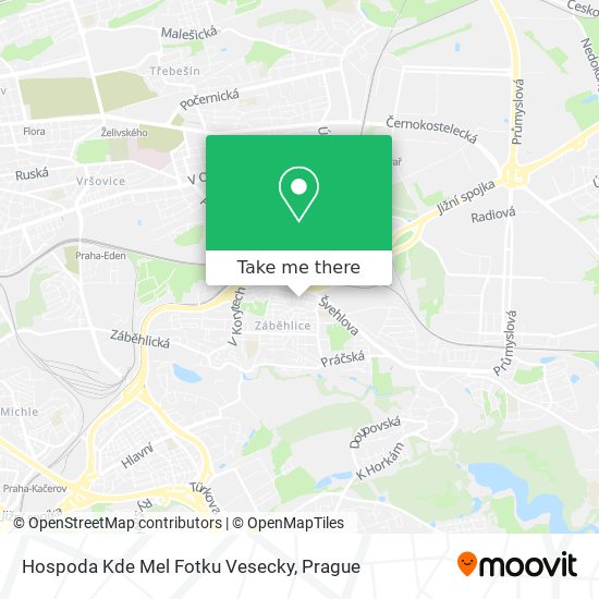 Карта Hospoda Kde Mel Fotku Vesecky