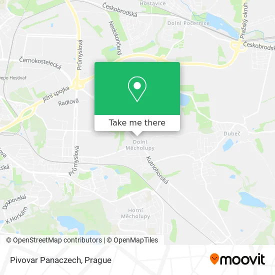 Карта Pivovar Panaczech