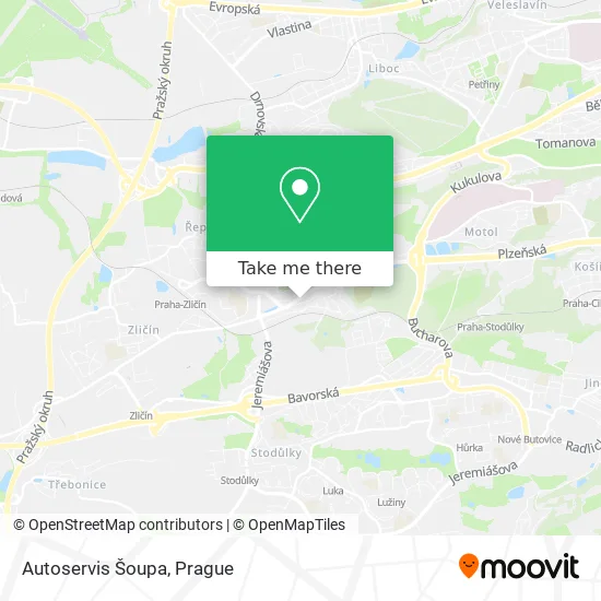 Autoservis Šoupa map