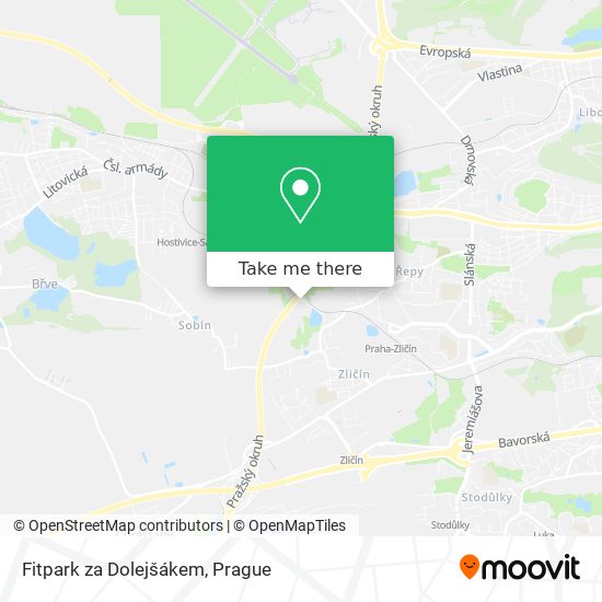 Fitpark za Dolejšákem map