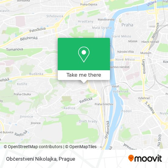 Občerstvení Nikolajka map