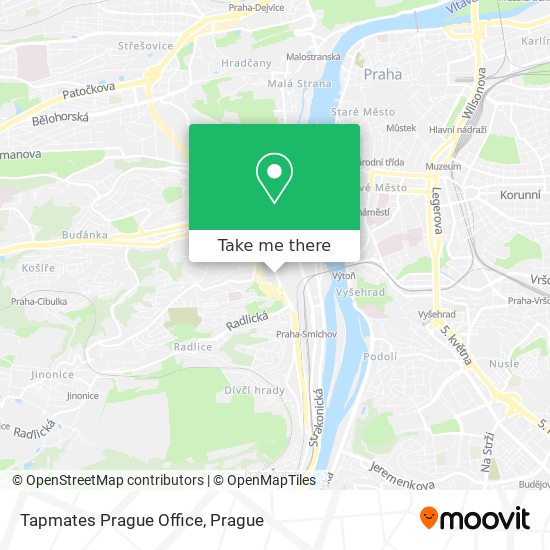 Tapmates Prague Office map