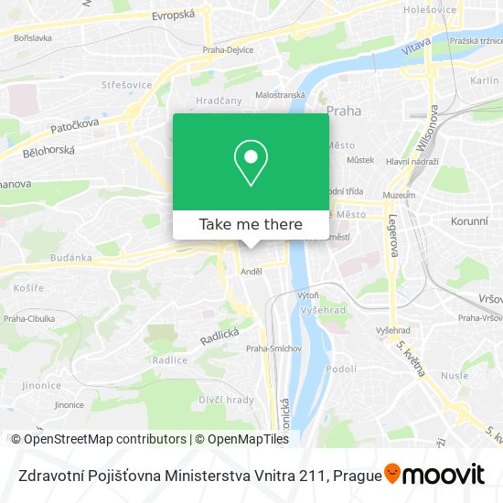 Zdravotní Pojišťovna Ministerstva Vnitra 211 map