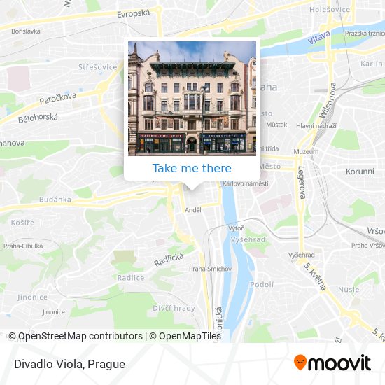 Divadlo Viola map
