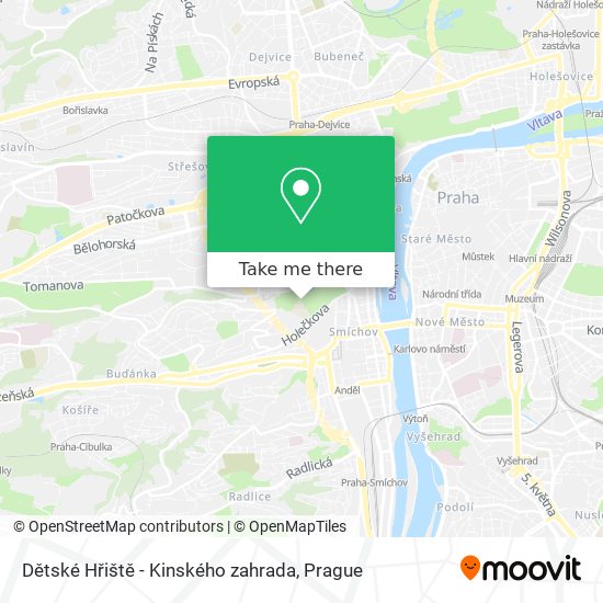 Dětské Hřiště - Kinského zahrada map