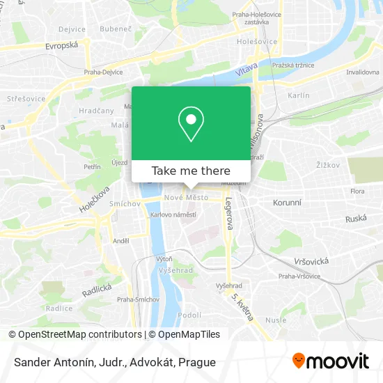 Карта Sander Antonín, Judr., Advokát