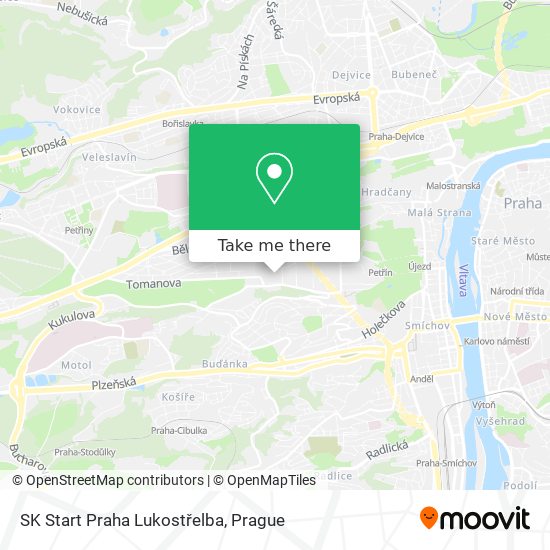 SK Start Praha Lukostřelba map