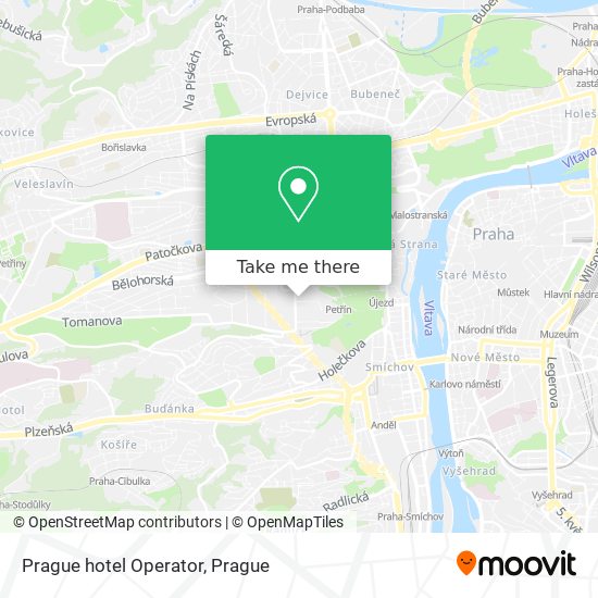 Prague hotel Operator map