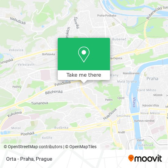 Orta - Praha map