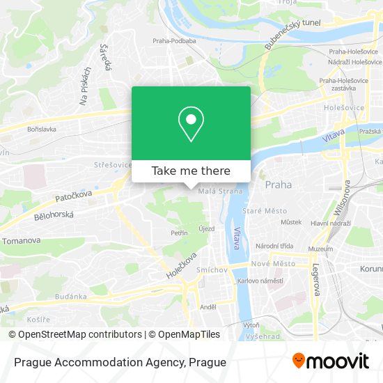 Prague Accommodation Agency map