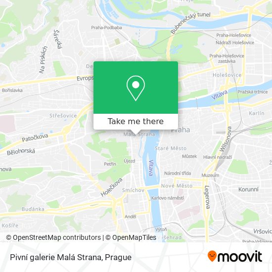 Pivní galerie Malá Strana map