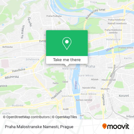 Praha Malostranske Namesti map