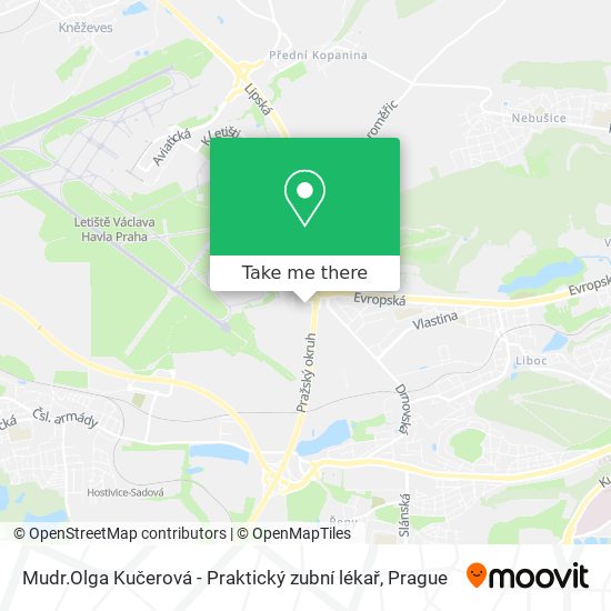 Mudr.Olga Kučerová - Praktický zubní lékař map