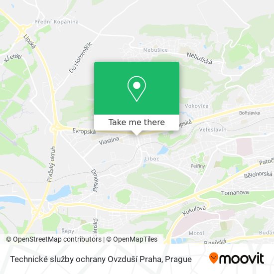 Technické služby ochrany Ovzduší Praha map