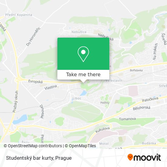 Studentský bar kurty map