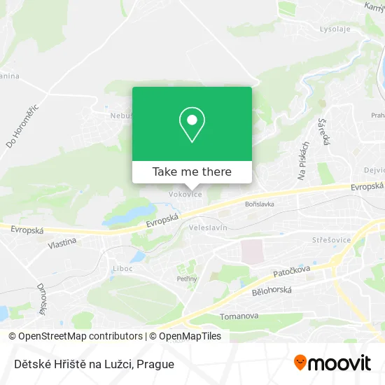 Dětské Hřiště na Lužci map