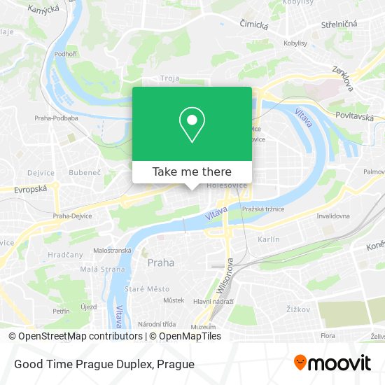 Good Time Prague Duplex map