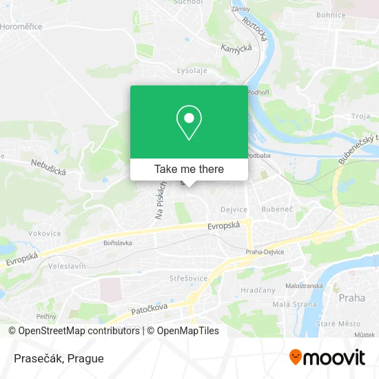 Карта Prasečák