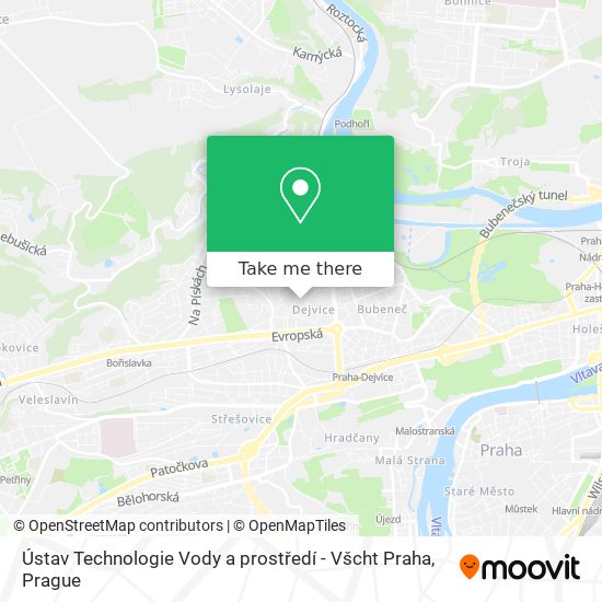 Ústav Technologie Vody a prostředí - Všcht Praha map