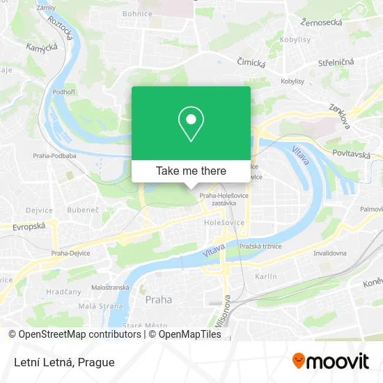 Карта Letní Letná