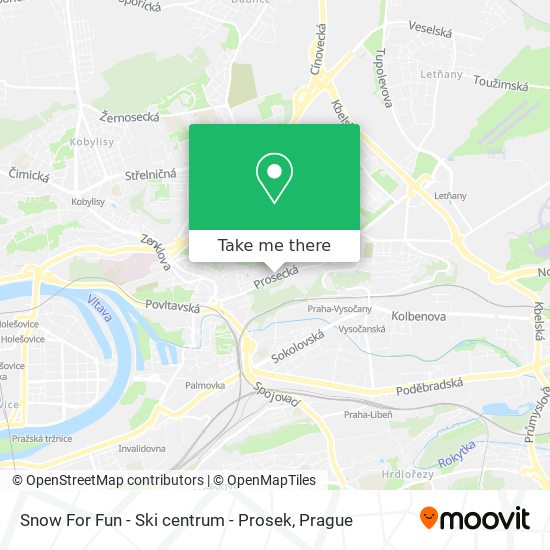 Snow For Fun - Ski centrum - Prosek map