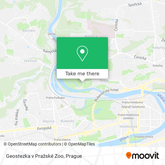 Карта Geostezka v Pražské Zoo