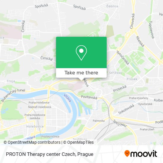 PROTON Therapy center Czech map