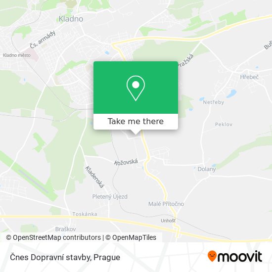 Čnes Dopravní stavby map