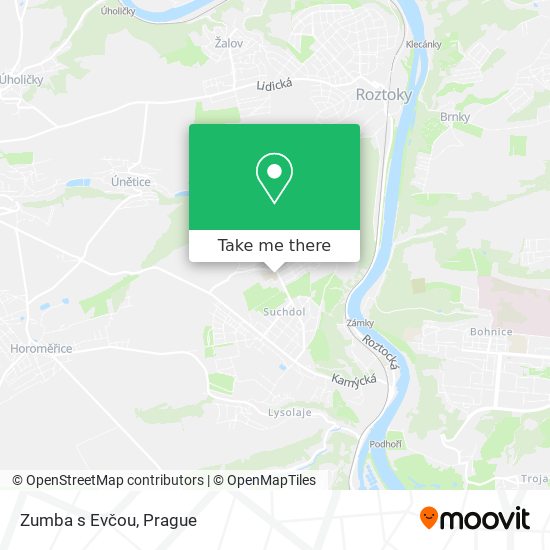 Zumba s Evčou map