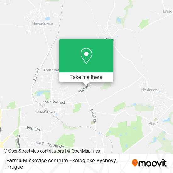 Farma Miškovice centrum Ekologické Výchovy map