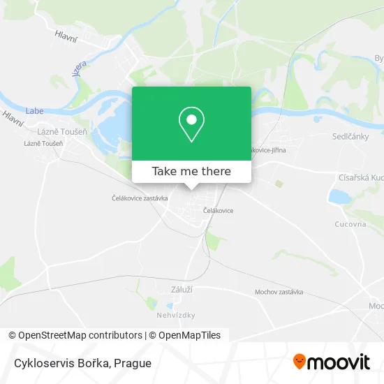 Карта Cykloservis Bořka