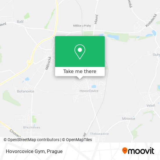 Hovorcovice Gym map