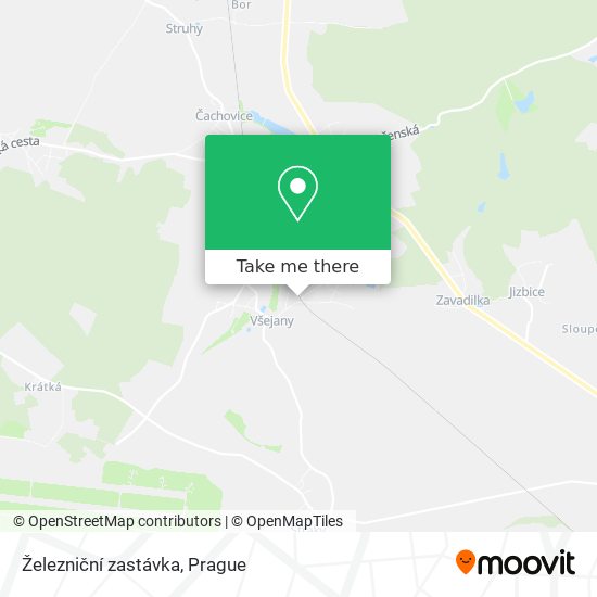 Železniční zastávka map