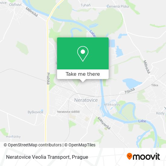 Neratovice Veolia Transport map