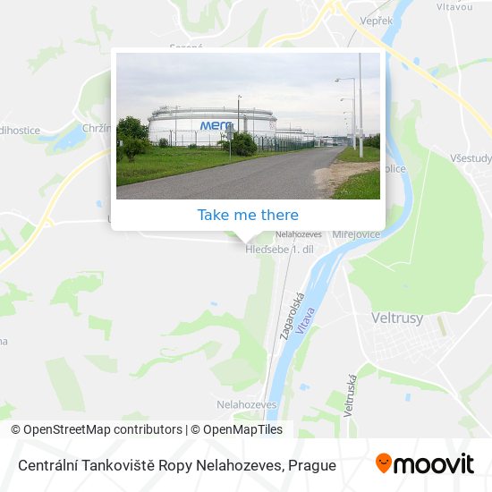 Centrální Tankoviště Ropy Nelahozeves map