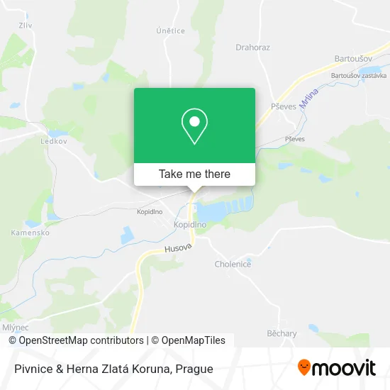 Карта Pivnice & Herna Zlatá Koruna