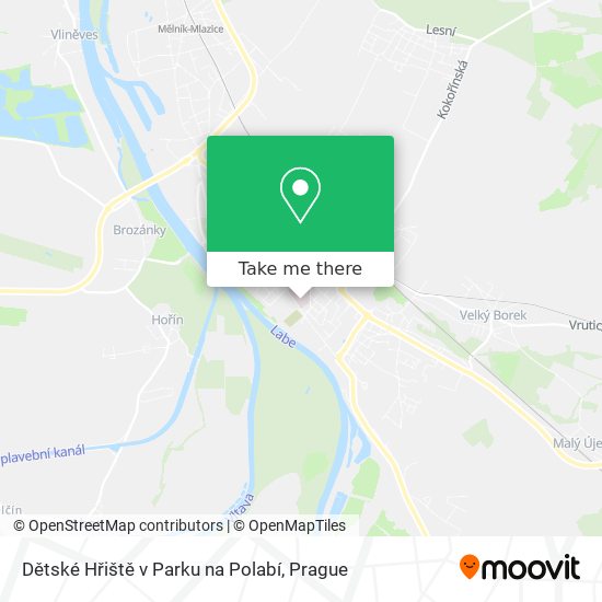 Dětské Hřiště v Parku na Polabí map