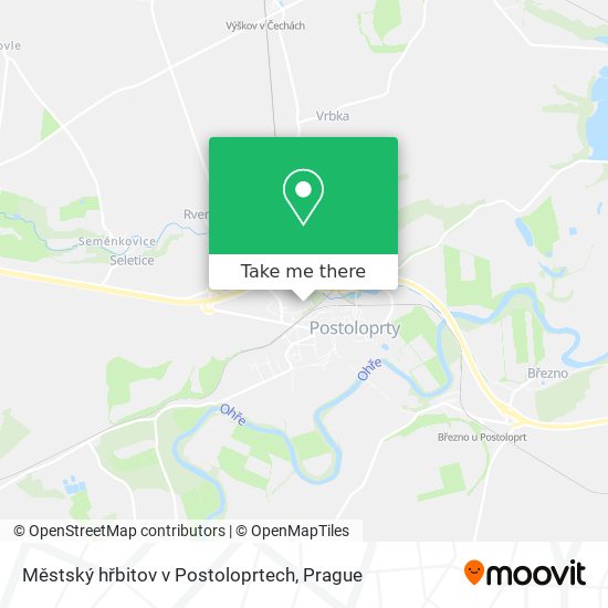 Městský hřbitov v Postoloprtech map