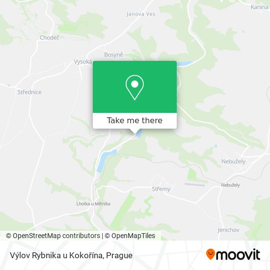 Výlov Rybnika u Kokořína map