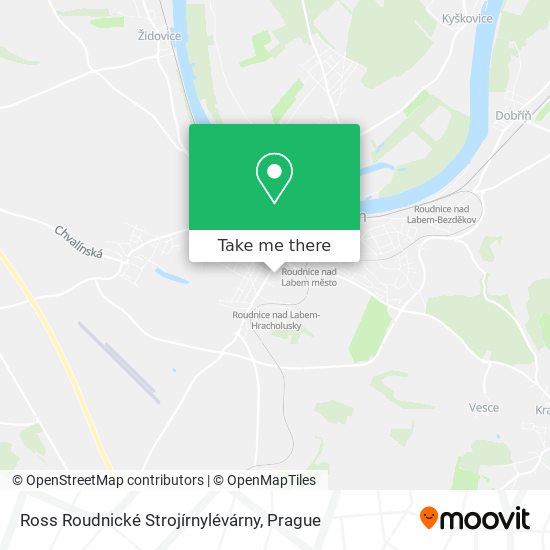 Ross Roudnické Strojírnylévárny map