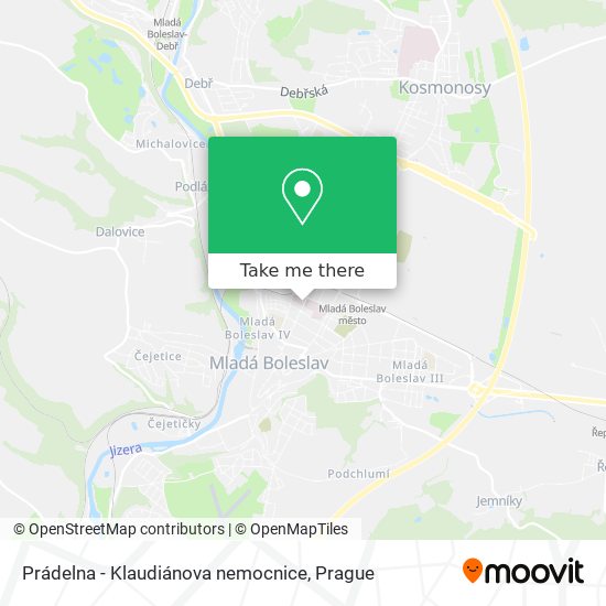 Prádelna - Klaudiánova nemocnice map