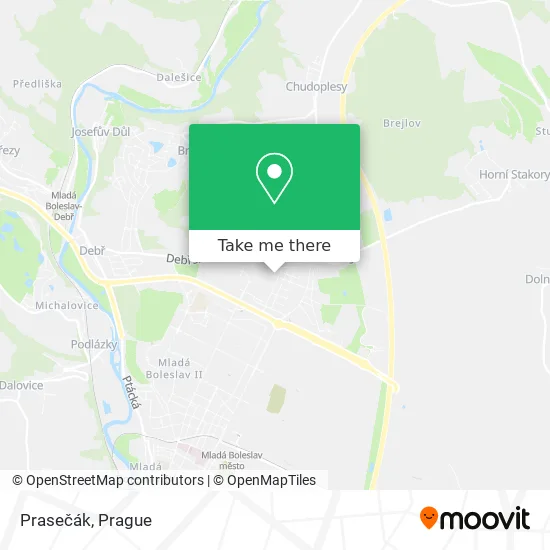 Карта Prasečák