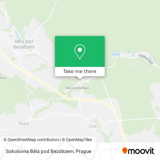 Sokolovna Bělá pod Bezdězem map