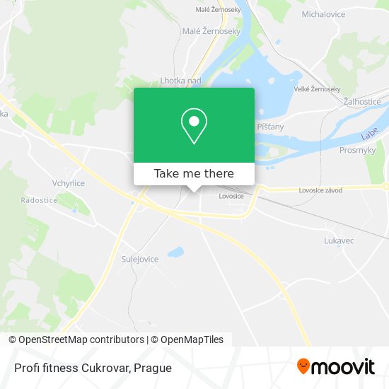 Profi fitness Cukrovar map