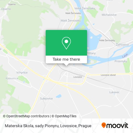 Materska Skola, sady Pionyru, Lovosice map