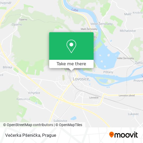 Večerka Pšenička map