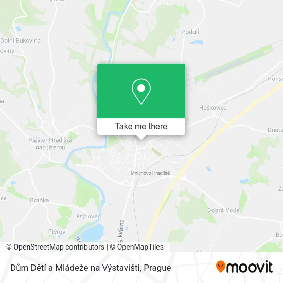 Карта Dům Dětí a Mládeže na Výstavišti